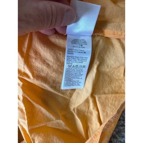 J. CREW Button up, sleeveless, ruffled blouse, women's Large; Lightweight cotton - Picture 5 of 8